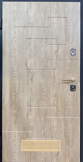 Входная техническая дверь с панелями МДФ ПВХ и вентиляционной решеткой